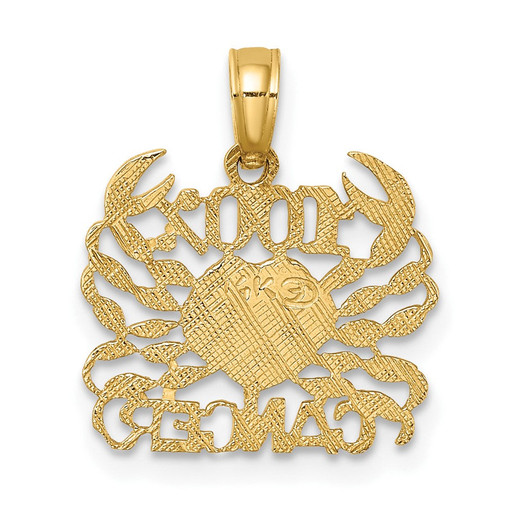 FJC Finejewelers 10 kt Yellow Gold 100% CANCER Zodiac Charm 16 x 15 mm