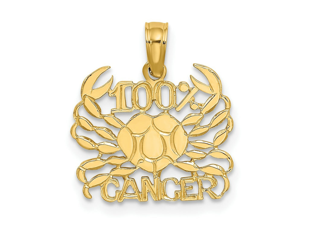 FJC Finejewelers 10 kt Yellow Gold 100% CANCER Zodiac Charm 16 x 15 mm
