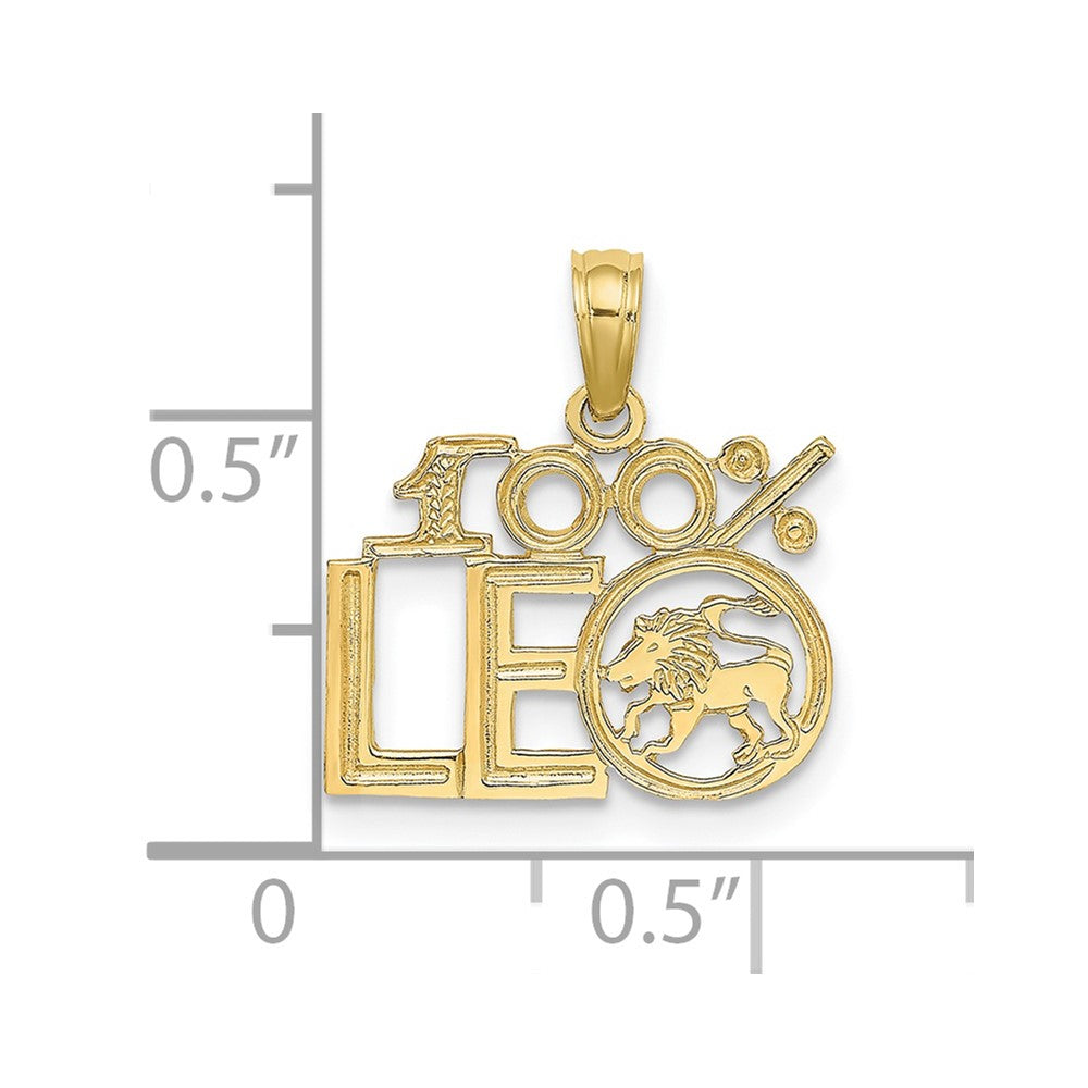 FJC Finejewelers 10 kt Yellow Gold 100% LEO Zodiac Charm 14 x 15 mm