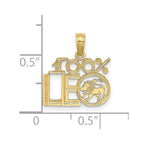 FJC Finejewelers 10 kt Yellow Gold 100% LEO Zodiac Charm 14 x 15 mm