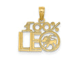 FJC Finejewelers 10 kt Yellow Gold 100% LEO Zodiac Charm 14 x 15 mm