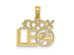 FJC Finejewelers 10 kt Yellow Gold 100% LEO Zodiac Charm 14 x 15 mm