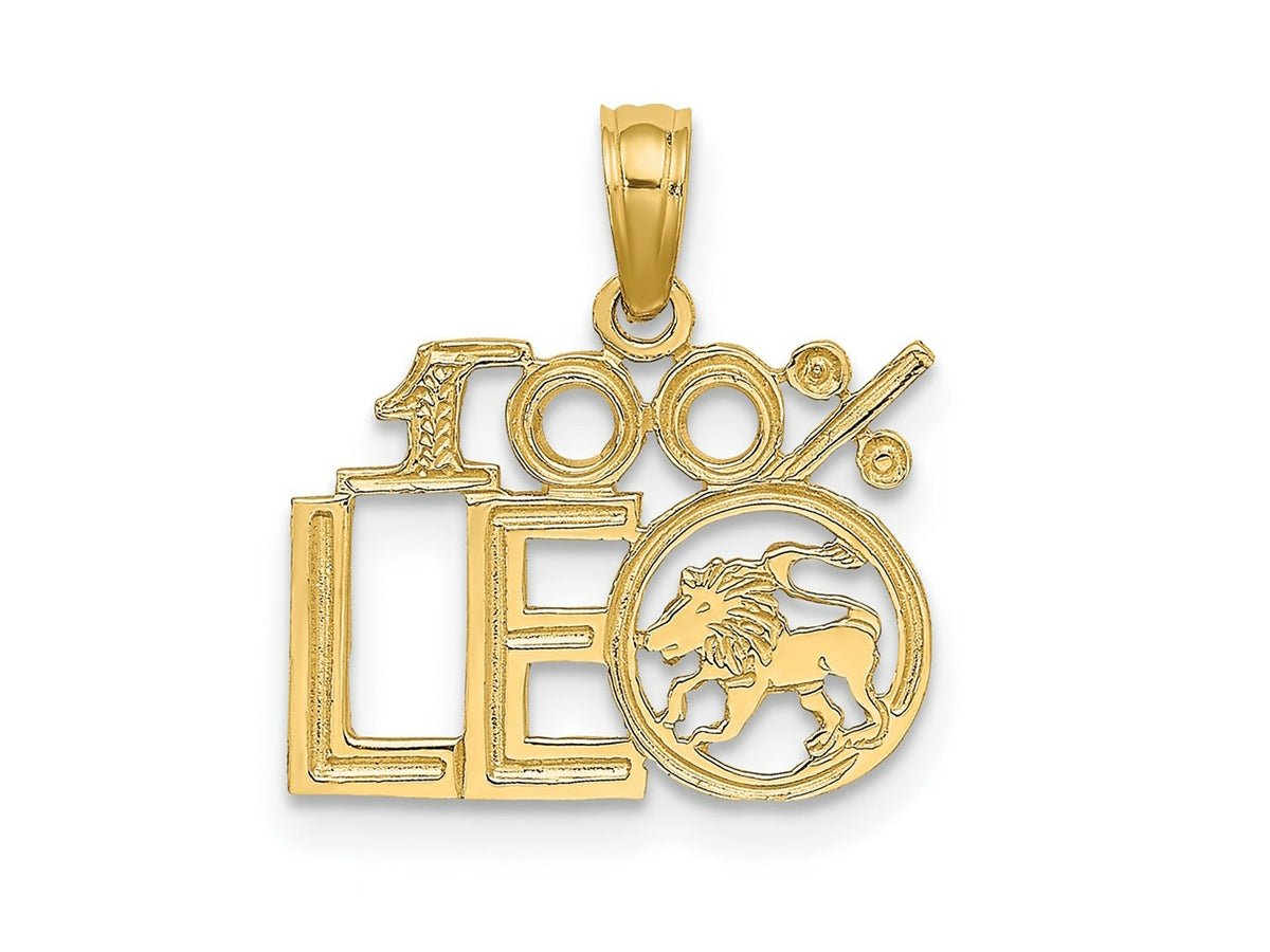 FJC Finejewelers 10 kt Yellow Gold 100% LEO Zodiac Charm 14 x 15 mm
