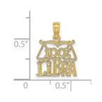 FJC Finejewelers 10 kt Yellow Gold 100% LIBRA Zodiac Charm 15 x 12 mm