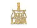 FJC Finejewelers 10 kt Yellow Gold 100% LIBRA Zodiac Charm 15 x 12 mm