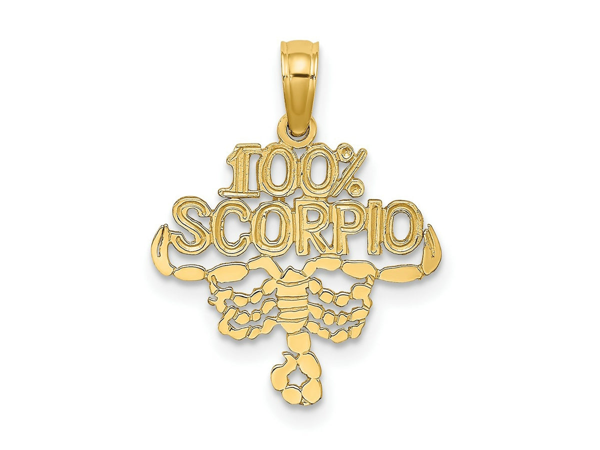 FJC Finejewelers 10 kt Yellow Gold 100% SCORPIO Zodiac Charm 18 x 16 mm