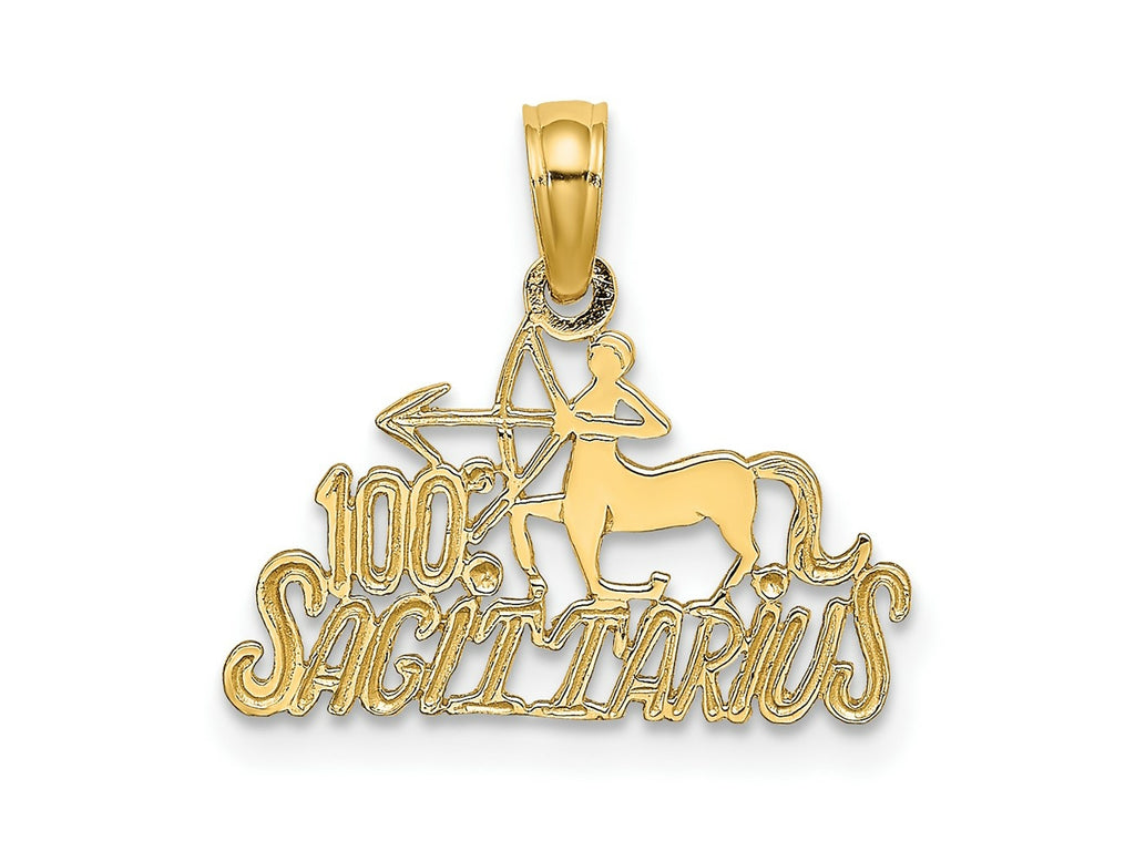 FJC Finejewelers 10 kt Yellow Gold 100% SAGITTARIUS Zodiac Charm 14 x 17 mm