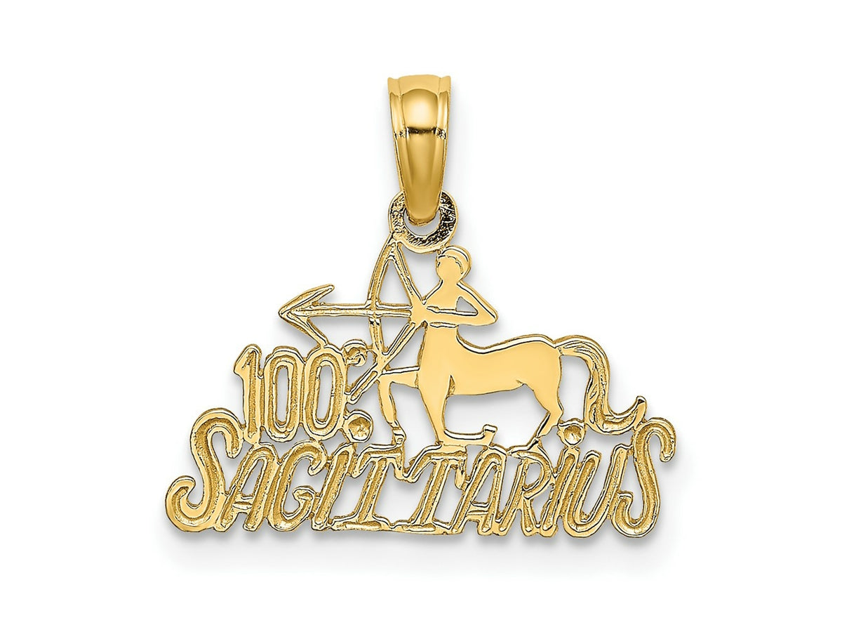 FJC Finejewelers 10 kt Yellow Gold 100% SAGITTARIUS Zodiac Charm 14 x 17 mm
