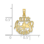 FJC Finejewelers 10 kt Yellow Gold 100% AQUARIUS Zodiac Charm 17 x 14 mm