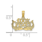 FJC Finejewelers 10 kt Yellow Gold 100% PISCES Zodiac Charm 13 x 17 mm