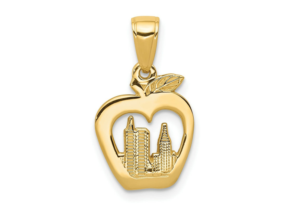 FJC Finejewelers 10 kt Yellow Gold New York Skyline in Apple Charm 19 x 12 mm