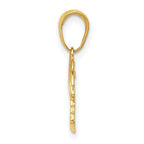 FJC Finejewelers 10 kt Yellow Gold Charleston Palm Tree with Moon Charm 17 x 12 mm