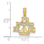 FJC Finejewelers 10 kt Yellow Gold I'D RATHER BE SAILING Charm 18 x 14 mm