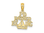 FJC Finejewelers 10 kt Yellow Gold I'D RATHER BE SAILING Charm 18 x 14 mm