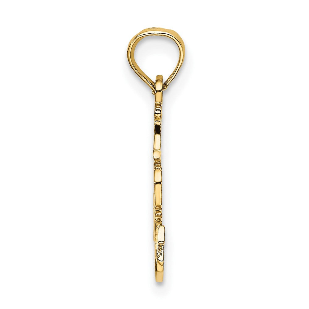 FJC Finejewelers 10 kt Yellow Gold I DO NAILS Charm 13 x 16 mm