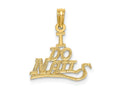 FJC Finejewelers 10 kt Yellow Gold I DO NAILS Charm 13 x 16 mm