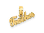 FJC Finejewelers 10 kt Yellow Gold TEACHER Charm 4 x 14 mm