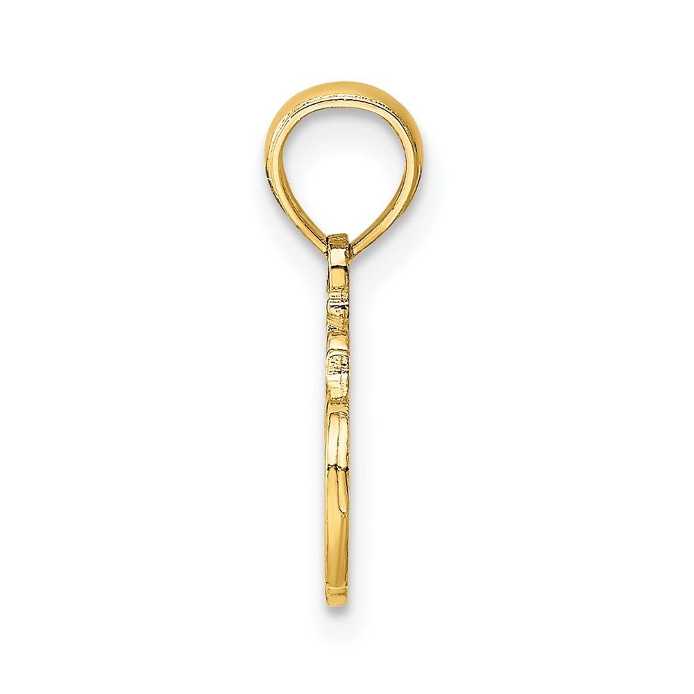 FJC Finejewelers 10 kt Yellow Gold #1 TEACHER Charm 31 x 19 mm