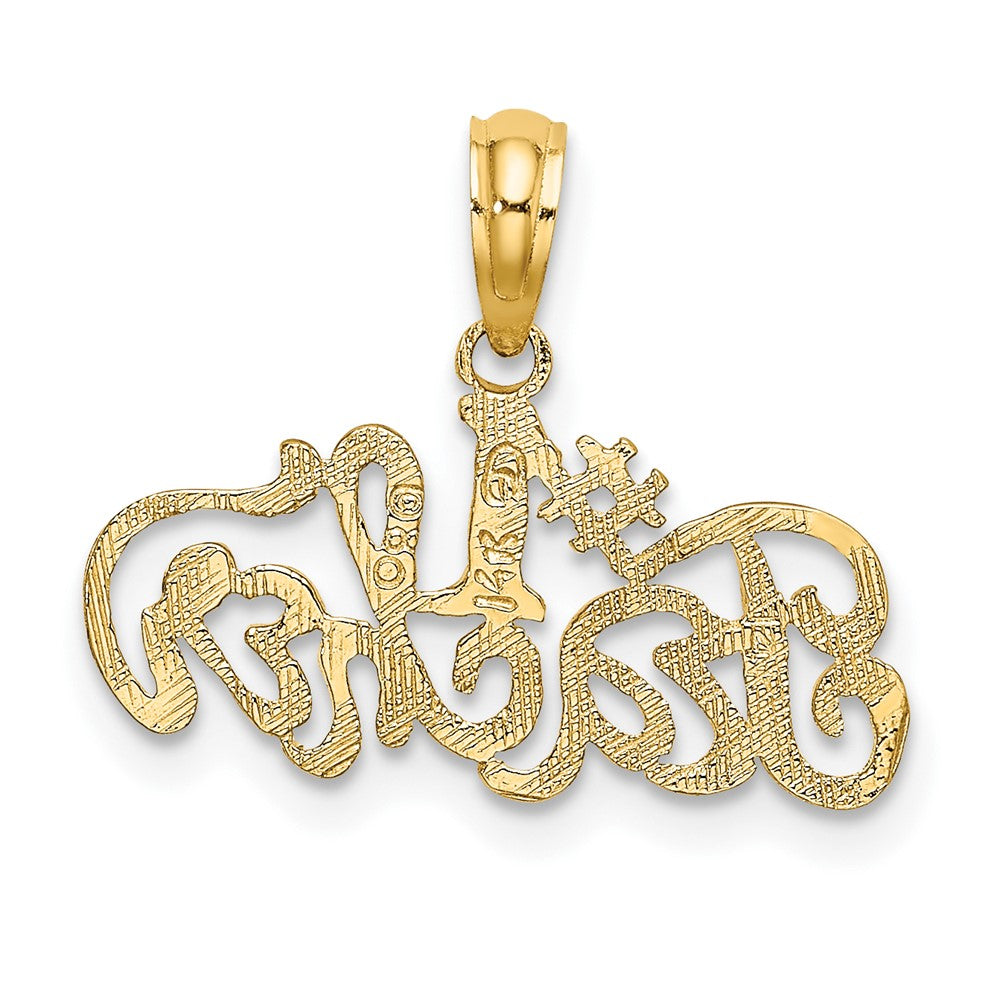 FJC Finejewelers 10 kt Yellow Gold #1 TEACHER Charm 31 x 19 mm