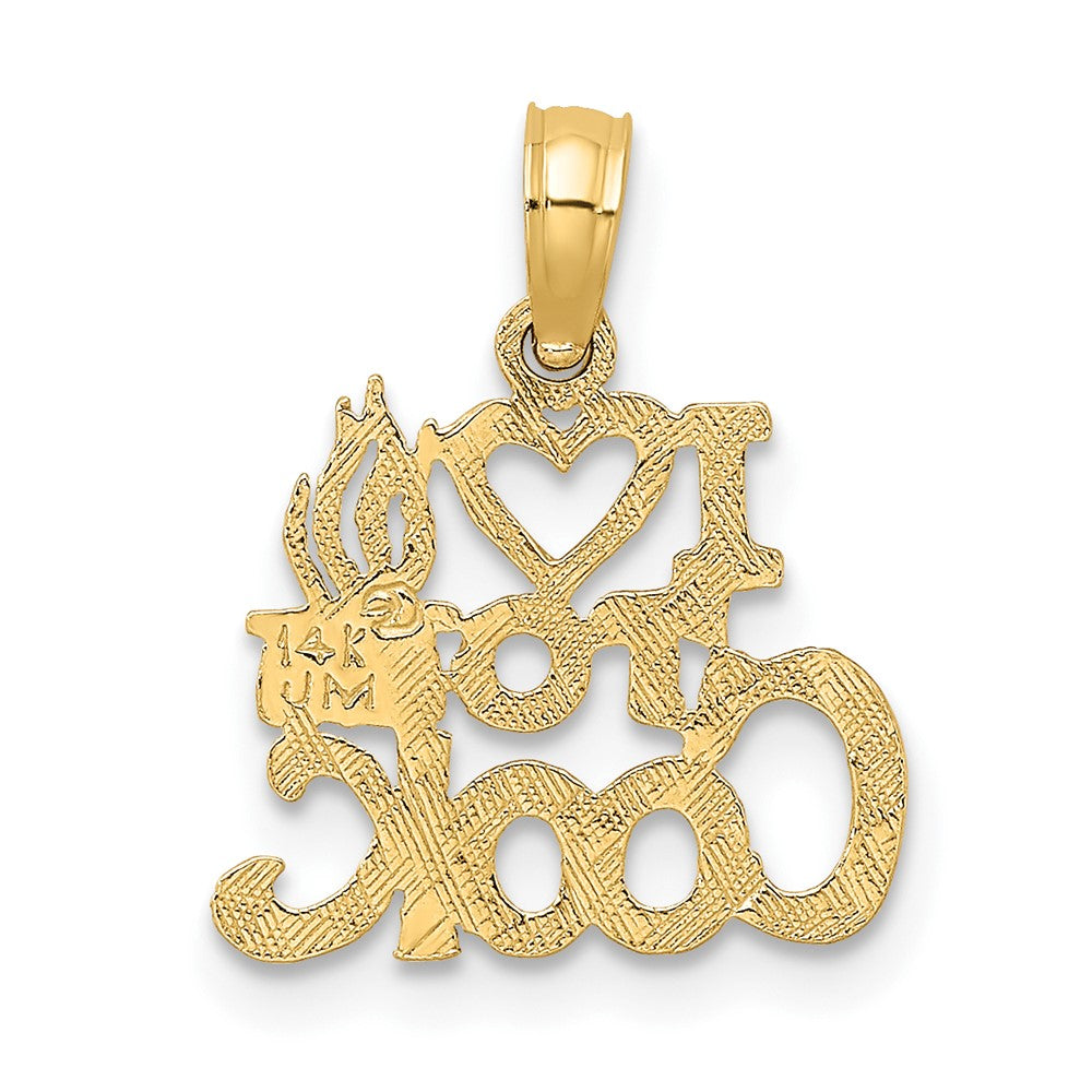 FJC Finejewelers 10 kt Yellow Gold I HEART TO COOK Charm 11 x 14 mm