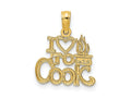 FJC Finejewelers 10 kt Yellow Gold I HEART TO COOK Charm 11 x 14 mm