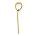 FJC Finejewelers 10 kt Yellow Gold Polished Flat-Backed Moon with Three Stars Charm 17 x 10 mm