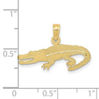 FJC Finejewelers 10 kt Yellow Gold Textured Alligator Charm 14 x 22 mm