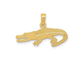 FJC Finejewelers 10 kt Yellow Gold Textured Alligator Charm 14 x 22 mm