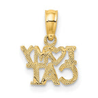 FJC Finejewelers 10 kt Yellow Gold I HEART MY CAT Charm 11 x 10 mm