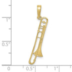 FJC Finejewelers 10 kt Yellow Gold Trombone Charm 30 x 8 mm