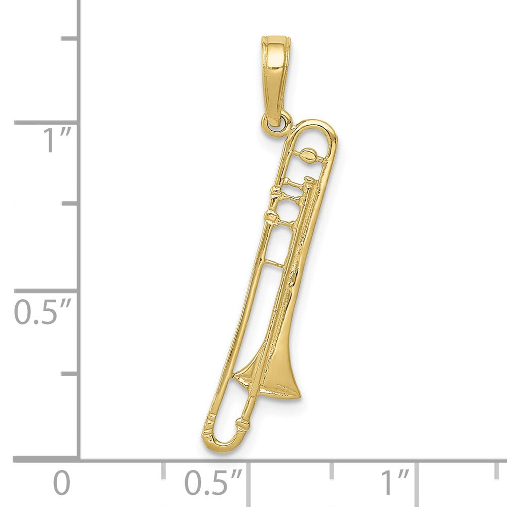 FJC Finejewelers 10 kt Yellow Gold Trombone Charm 30 x 8 mm
