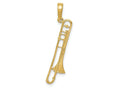 FJC Finejewelers 10 kt Yellow Gold Trombone Charm 30 x 8 mm