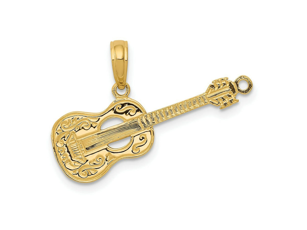 FJC Finejewelers 10 kt Yellow Gold Guitar Charm 20 x 20 mm