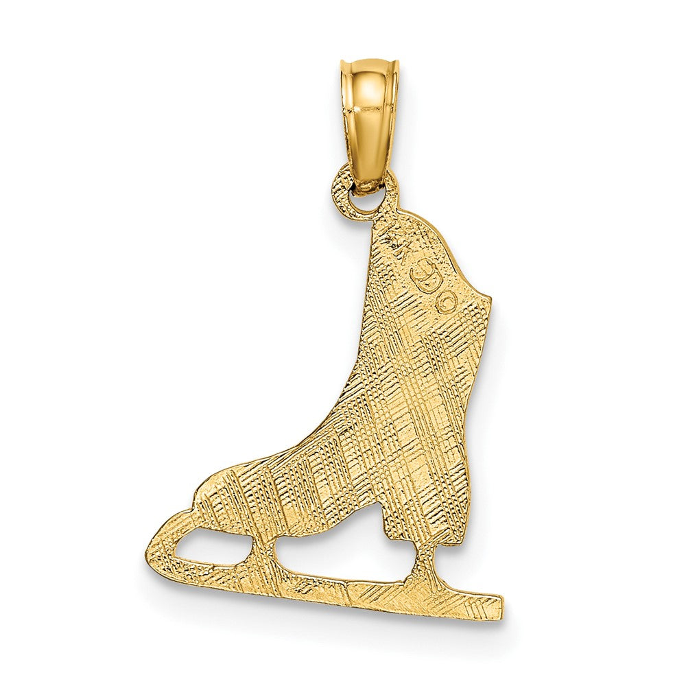 FJC Finejewelers 10 kt Yellow Gold Ice Skate Charm 14 x 13 mm