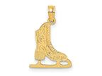 FJC Finejewelers 10 kt Yellow Gold Ice Skate Charm 14 x 13 mm