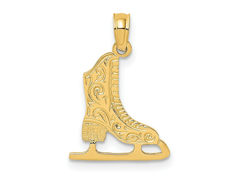 FJC Finejewelers 10 kt Yellow Gold Ice Skate Charm 14 x 13 mm