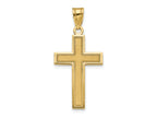 FJC Finejewelers 10 kt Yellow Gold Large Satin Cross Charm 31 x 16 mm