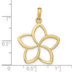 FJC Finejewelers 10 kt Yellow Gold Polished Cut Out Flower Charm 24 x 24 mm