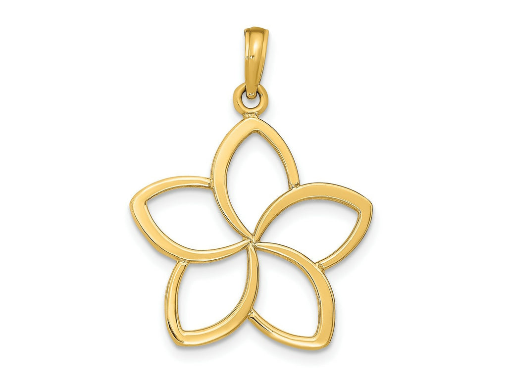 FJC Finejewelers 10 kt Yellow Gold Polished Cut Out Flower Charm 24 x 24 mm