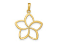 FJC Finejewelers 10 kt Yellow Gold Polished Cut Out Flower Charm 24 x 24 mm