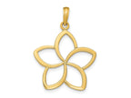 FJC Finejewelers 10 kt Yellow Gold Polished Cut Out Flower Charm 24 x 24 mm