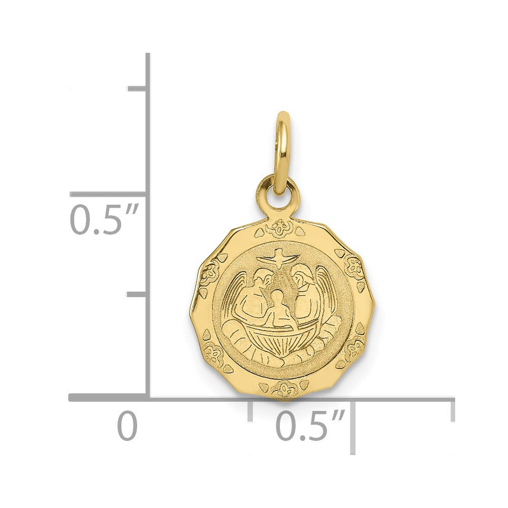 FJC Finejewelers 10 kt Yellow Gold Baptism Polished Charm 21 x 11 mm