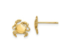 FJC Finejewelers 10 kt Yellow Gold Button Crab Earrings 9 mm x 10 mm