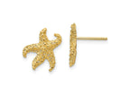 FJC Finejewelers 10 kt Yellow Gold Button Starfish Earrings 14 mm x 11 mm