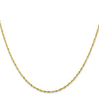 FJC Finejewelers 10 kt Yellow Gold Extra-Light Bright Cut Rope Chain 22 Inches x 1.5 mm