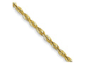 FJC Finejewelers 10 kt Yellow Gold Extra-Light Bright Cut Rope Chain 22 Inches x 1.5 mm