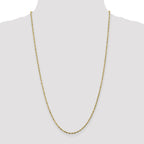 FJC Finejewelers 10 kt Yellow Gold Extra-Light Bright Cut Rope Chain 22 Inches x 1.8 mm