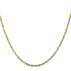FJC Finejewelers 10 kt Yellow Gold Extra-Light Bright Cut Rope Chain 22 Inches x 1.8 mm