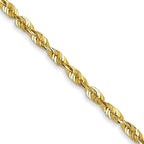 FJC Finejewelers 10 kt Yellow Gold Extra-Light Bright Cut Rope Chain 22 Inches x 1.8 mm
