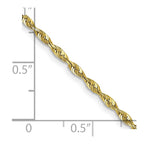 FJC Finejewelers 10 kt Yellow Gold 2.0mm Extra-Light Bright Cut Rope Chain 22 Inches x 2 mm